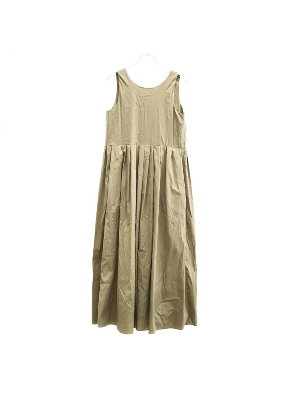 Max Mara S Cotton Poplin Dress Beige 42